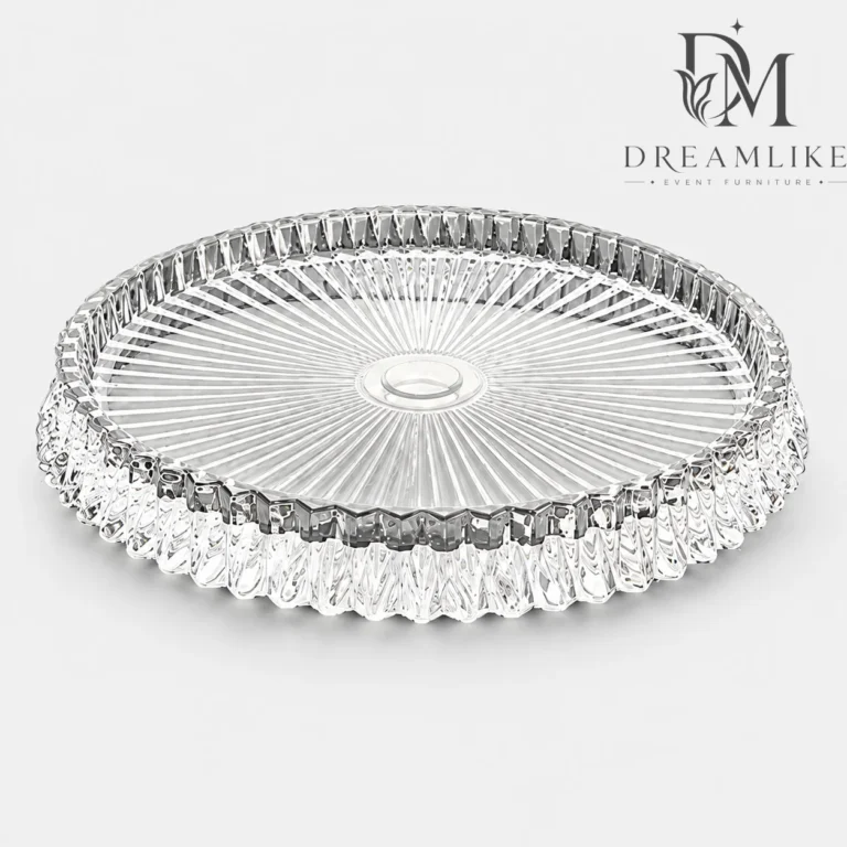Dinner Set Stand Clear Fruit Platter and Stand Set for Wedding Dessert Table | Dreamlike