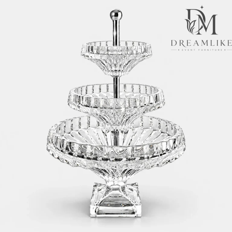 Dinner Set Stand Clear Fruit Platter and Stand Set for Wedding Dessert Table | Dreamlike