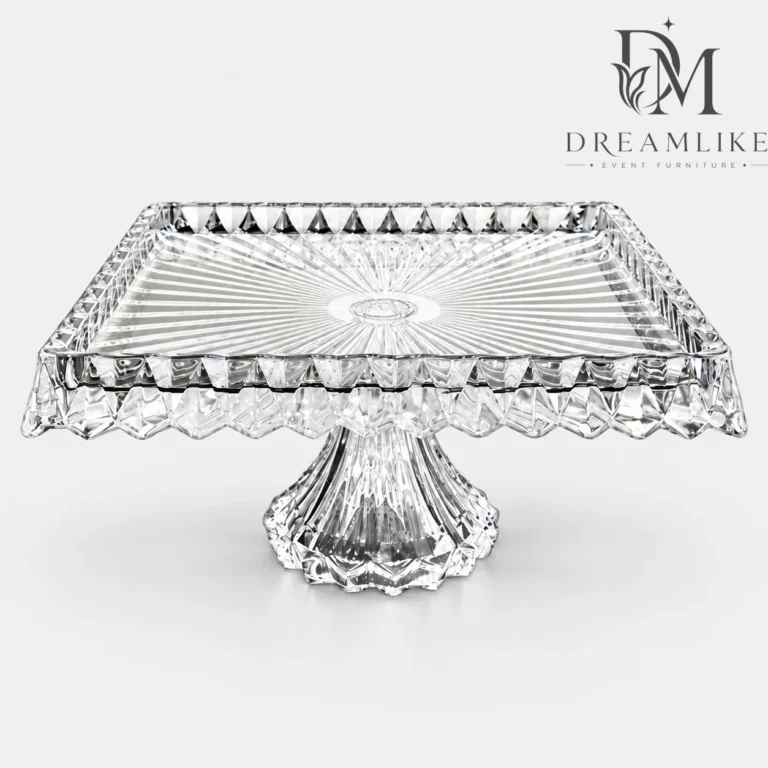 Dinner Set Stand Clear Faceted Fruit Platter Set with Tiered Stand | Dreamlike